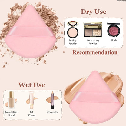 Triangle Makeup Puff Set for Powder & Foundation