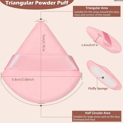 Triangle Makeup Puff Set for Powder & Foundation